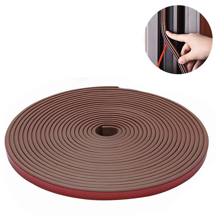 Banda de etansare din cauciuc siliconic, Enforose, autoadeziv, 6m, gri, 9x4mm, 9x6mm