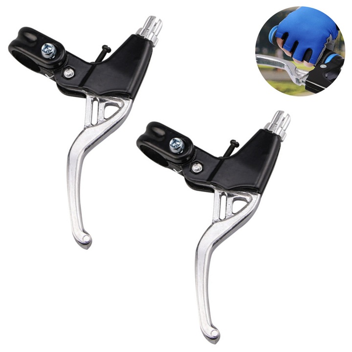 Pereche parghie frana bicicleta, Enforose, aliaj de aluminiu, 2,2 cm