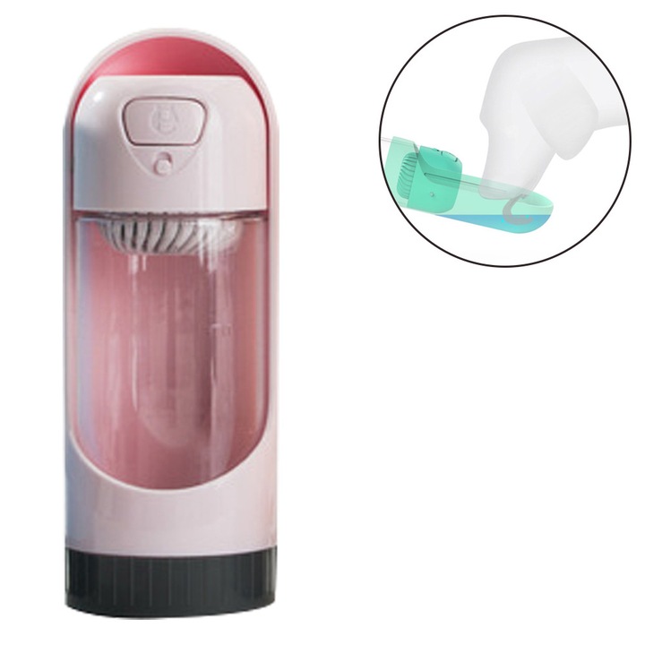Kutyavizes palack, Enforose, összecsukható kivitel, 1.2, 300 ml űrtartalom, zöld, rózsaszín, kék szín