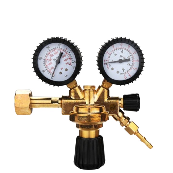 Reductor presiune Argon/CO2, Enforose, 315 bar, compact, cu manometre, pentru sudura MIG MAG TIG
