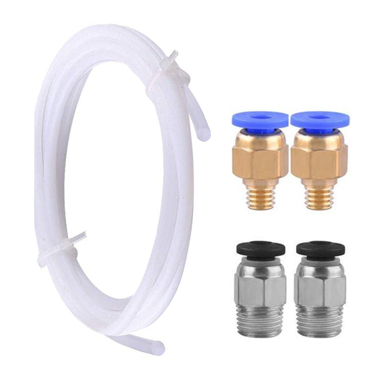 PTFE тръба за 3D печат, 2 метра, прозрачна, устойчива на температури до 280C, незалепваща