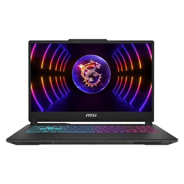 MSI Cyborg 15 A13UCK laptop, 9S7-15K111-1828, 15.6", Intel Core i7-13620H (10 magos), NVIDIA GeForce RTX 3050 (4GB GDDR6), 16GB 5600MHz (2x8GB) DDR5, Fekete