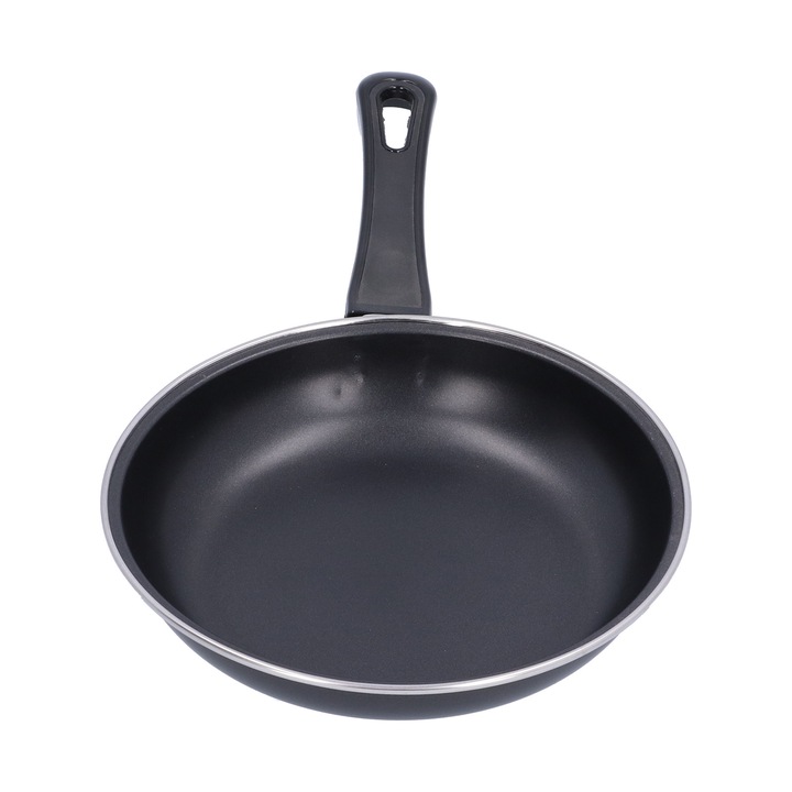 Tapadásmentes serpenyő 20cm, falvastagság, ergonomikus fogantyú, fekete