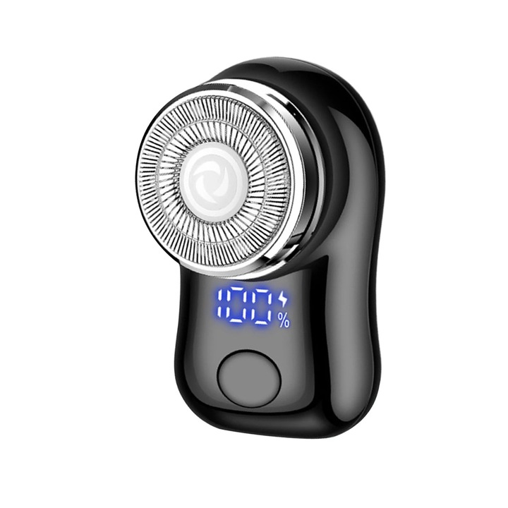 YANYXR hordozható elektromos borotva, fekete, 4.5x4.3x7.5cm, USB újratölthető