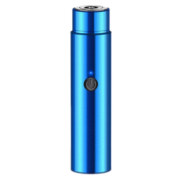 YANYXR mini hordozható elektromos borotva, kék, 10.6x2.6x2.6cm, USB újratölthető