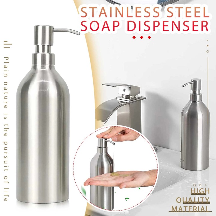 Dozator sapun YANYXR inox argintiu 250ml