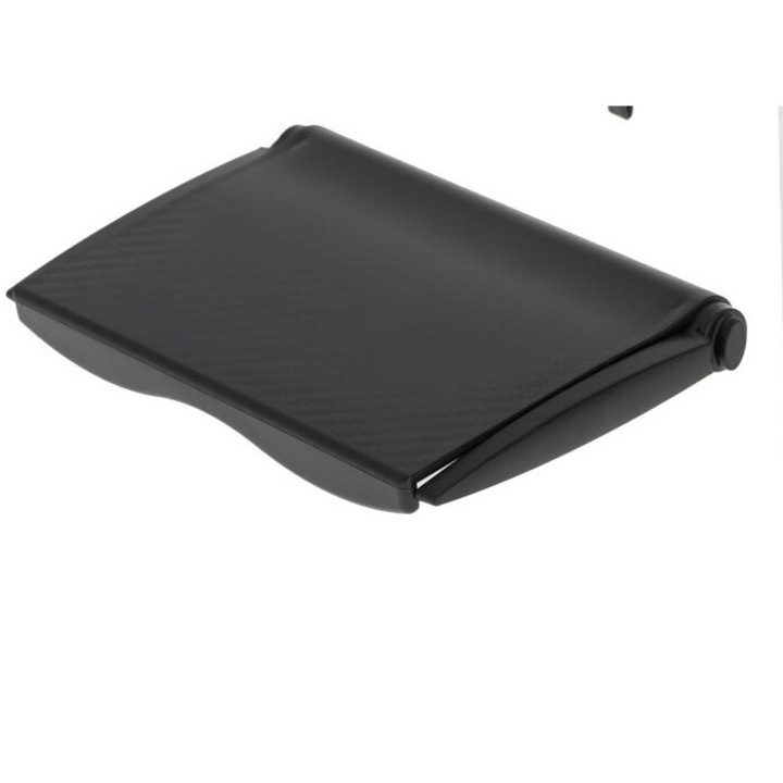 Raft organizator KONTEX, suport pentru laptop si TV, 15,5cm x 11,5cm, culoare neagra