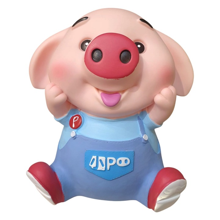 Pusculita porc haioasa peggy bank, plastic dur, 18.5cm