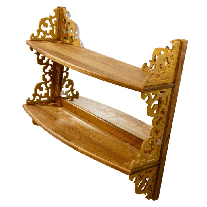 Etajera decorativa mare cu oglinda, 52x17x44 cm