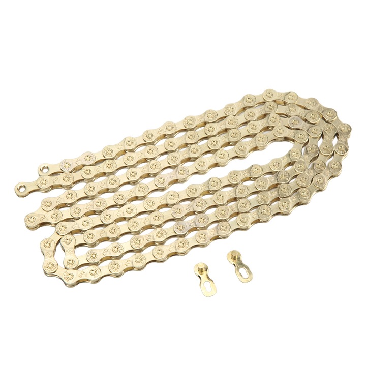 Lant bicicleta 116 linkuri, Enforose, 10 viteze, protectie impotriva ruginii, carbon, 6.3mm