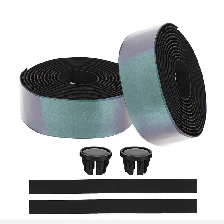 Banda de ghidon pentru bicicleta, ZTTO, material EVA/PU, 2.1m, 30mm, multicolor, set 2 bucati