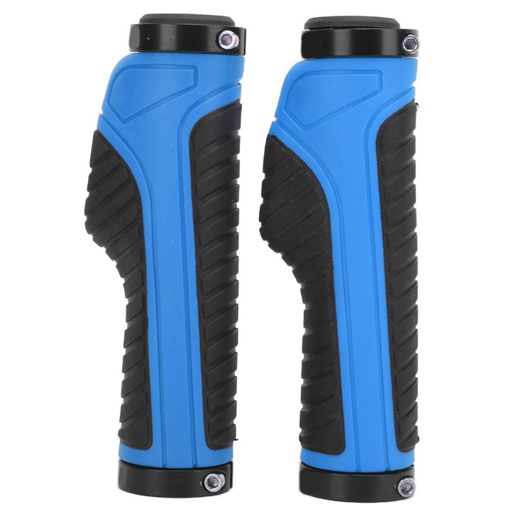 Mansoane bicicleta Enforose, ergonomice, antiderapante, set 2 bucati, albastru inchis, 135x33mm