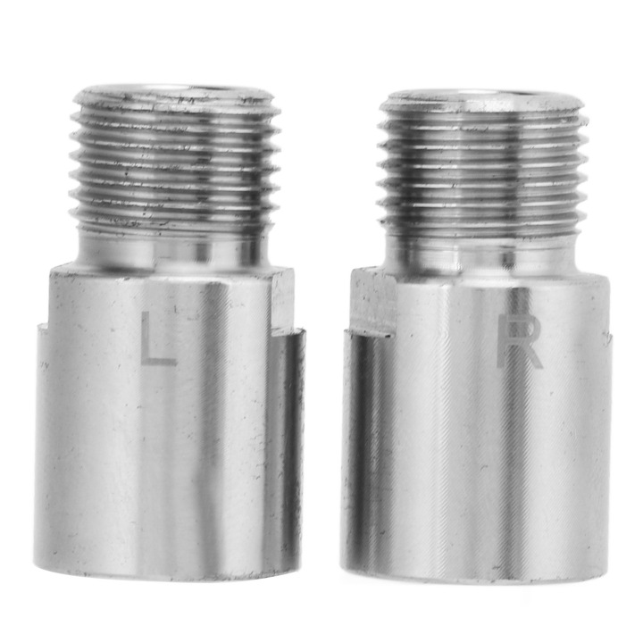 Комплект от 2 броя удължители за педали на велосипед, Enforose, хром-молибденова стомана, 20 мм, сребрист