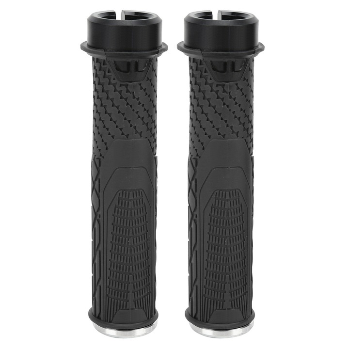 Manere pentru biciclete, Enforose, set 2 buc, TPR, aluminiu, 144mm, negru