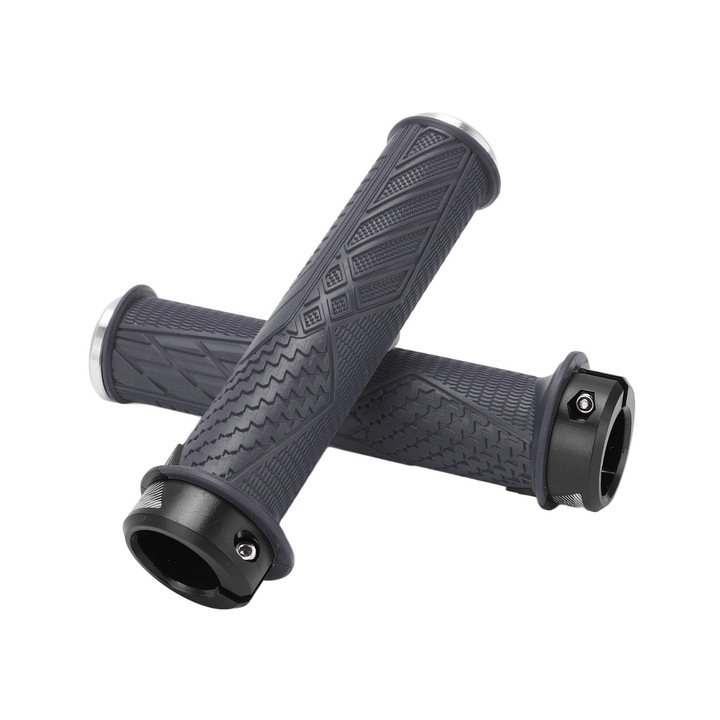 Mansoane bicicleta Enforose, set 2 buc, TPR, aluminiu, antiderapante, 22mm