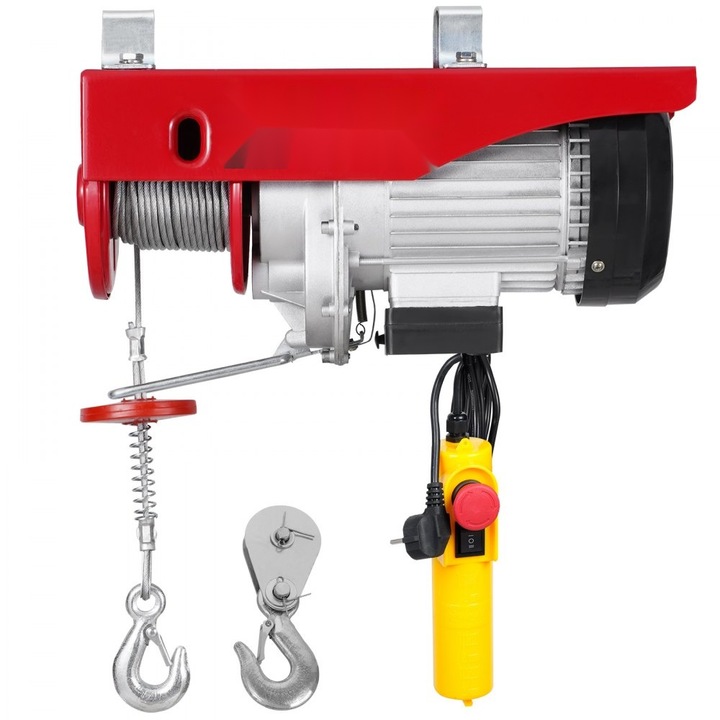 Troliu electric cu telecomanda, capacitate 400 kg, lungime cablu 12 m