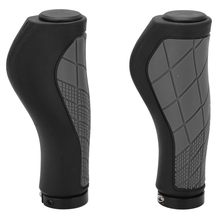 Manere de bicicleta Enforose, set 2 bucati, cauciuc, aluminiu, 13.5x2.2cm, antiderapante