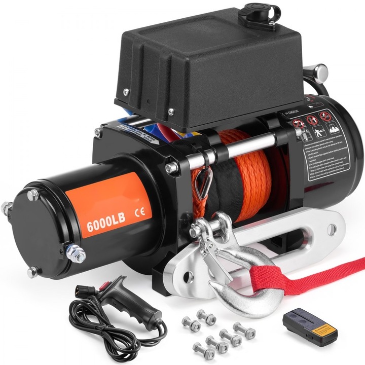 Troliu electric Motorlier, 12V DC, capacitate 2722 kg, cu 12 straturi