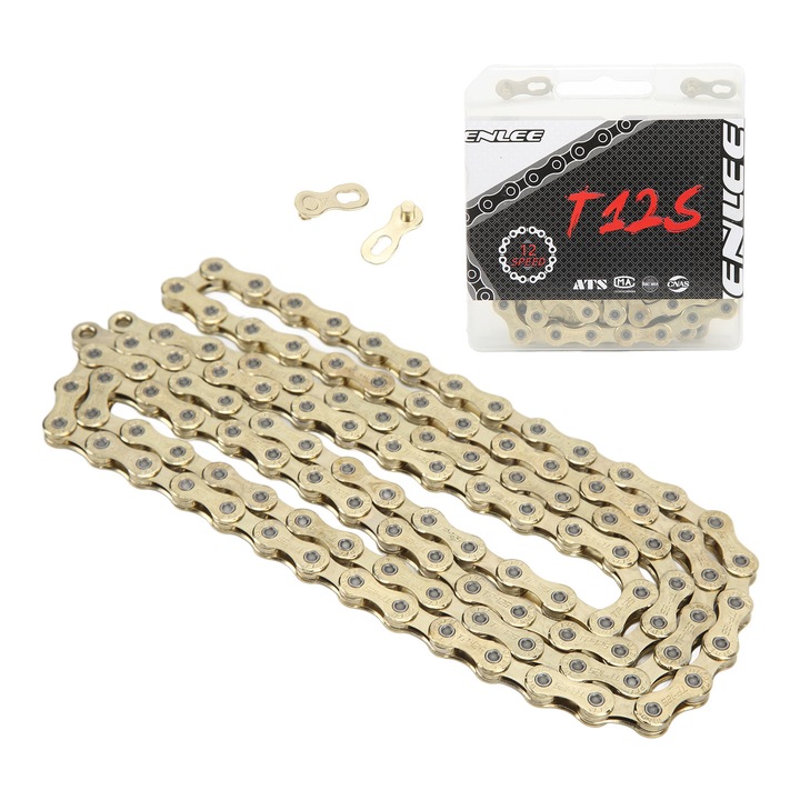 Lant bicicleta 12 viteze 116 linkuri carbon, rezistent la rugina, pentru biciclete montane