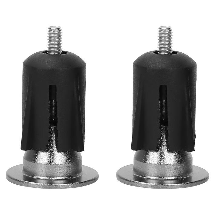 Set 2 capace Mansoane din aliaj de aluminiu pentru bicicleta, Enforose, culoare titan, dimensiune 38x23.8mm