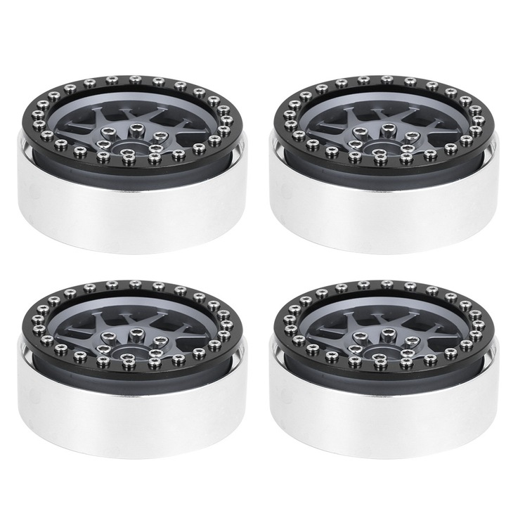 Set 4 butuci roti din aliaj de aluminiu, Enforose, 65mm x 35mm, pentru masina RC SCX10 TRX4 1/10