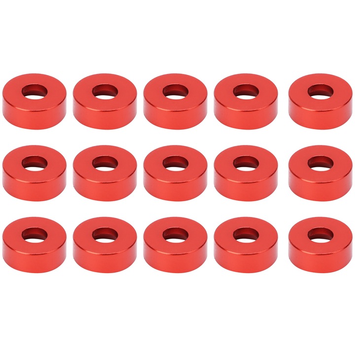 Set 15 bucati garnituri din aliaj de aluminiu, Enforose, 8mm x 3mm, multicolor