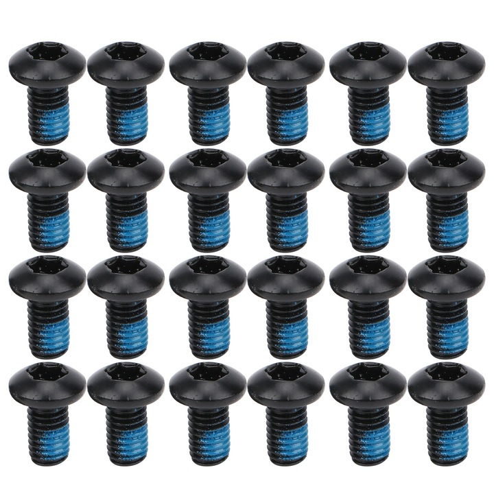 24 de bucati suruburi de frana cu disc ZTTO pentru bicicleta, suruburi colorate T25 M5x10mm/0.4in din otel rezistent la uzura