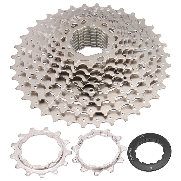 Pinion bicikli Enforose 10 sebességes 11-36T, acél, szett 1x lánckerék, 2x fogaskoszorú, 1x rögzítőgyűrű