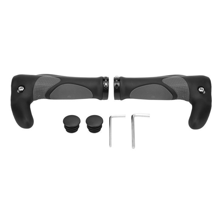 Mansoane bicicleta Enforose, set 2 bucati, TPR cauciuc, 22.2mm, 137.5x109mm, antiderapante