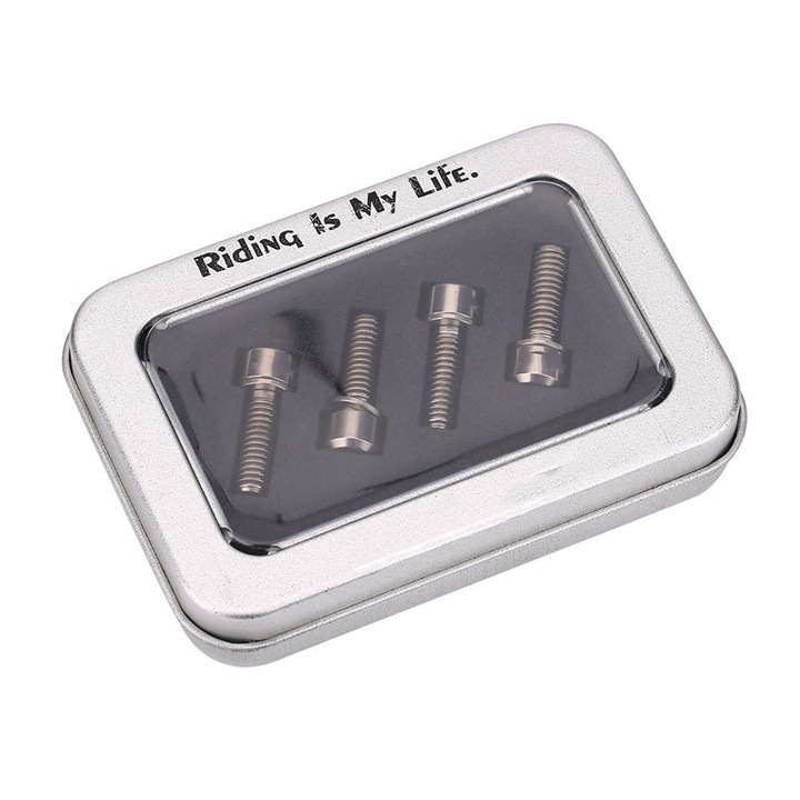 4 db M6x18mm titánötvözet csavar tárcsafék rögzítéséhez, alátétekkel