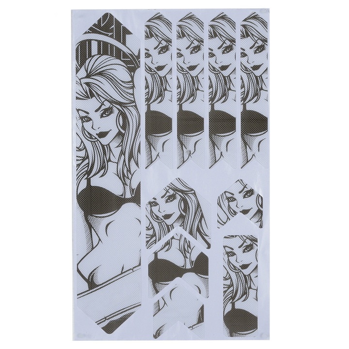 Folie protectoare pentru bicicleta, Enforose, 3 stiluri, anti-zgarieturi, 34.2x20.4cm