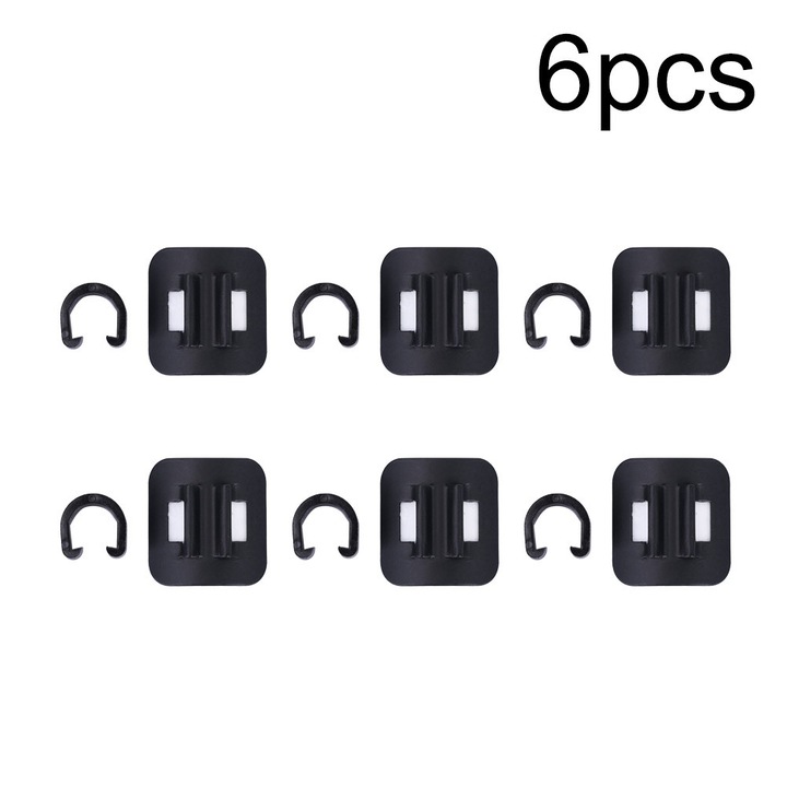 Ghidaj cablu frana pentru bicicleta, Enforose, set 6 buc, aluminiu, negru, 2.2x2cm