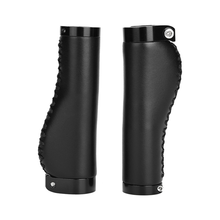 Mansoane bicicleta Enforose, piele PU, set, 137mm, negru