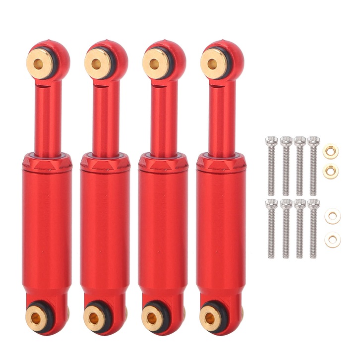 Комплект от 4 амортисьора RC Enforose, алуминиеви, 37x7 мм, за Axial SCX24 90081 1/24