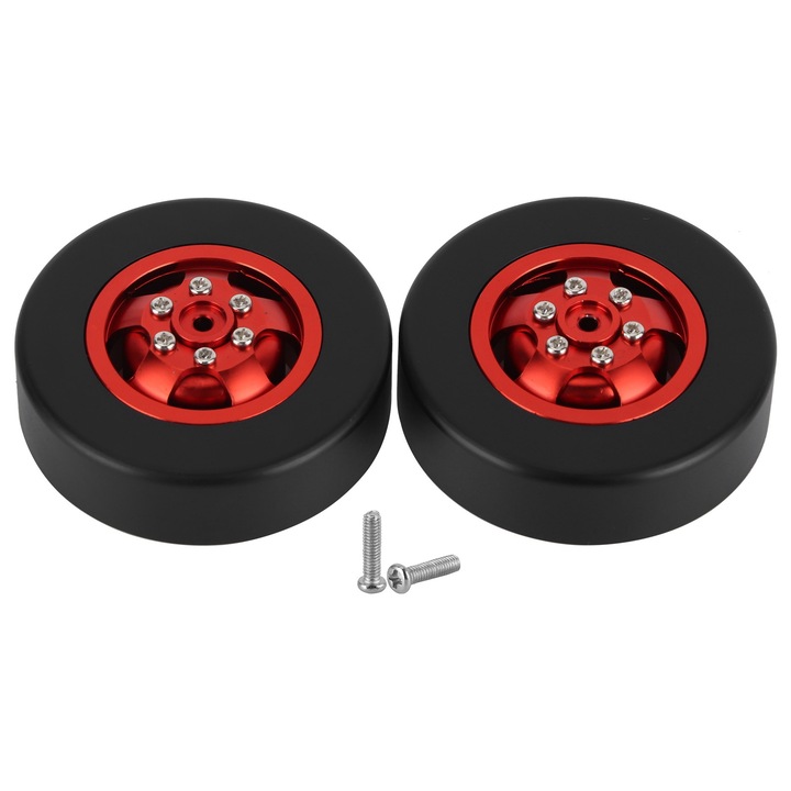 Комплект от 2 RC дрифт гуми, Enforose, алуминиева сплав + гума, 54 мм x 16 мм, за WPL D12