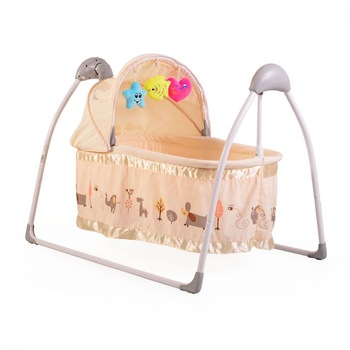 Patut leagan electric cu muzica Accent Beige Patut leagan electric cu muzica Accent Beige