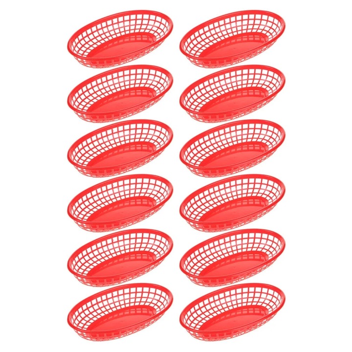 Cos plastic pentru depozitare, rosu, 24x15.5x4.5cm, design barca