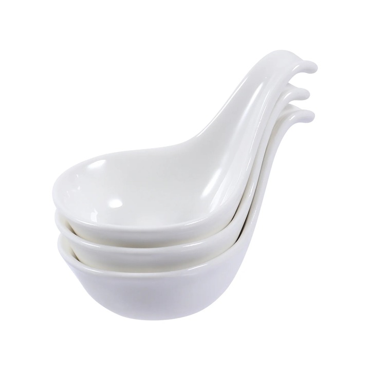 3 darab YANYXR fehér kerámia tálka szett 10x5.5x2cm szószokhoz