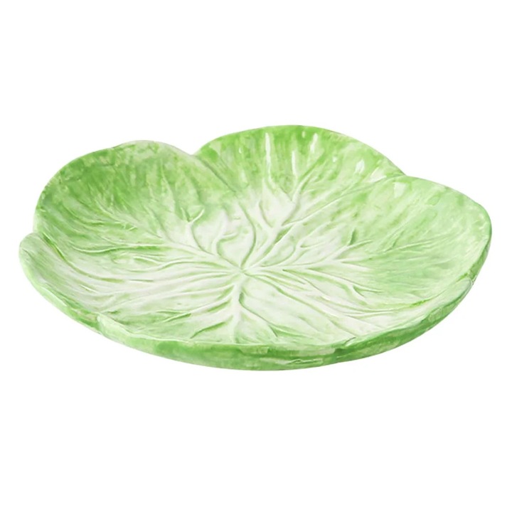 Bol ceramica YANYXR model varza chinezeasca, alb, 15x8cm