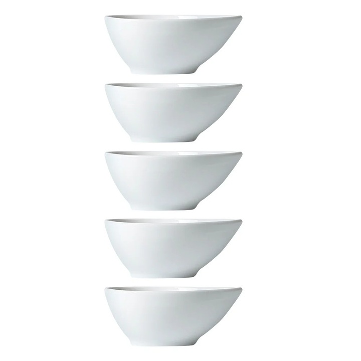 Set 5 boluri pentru sos YANYXR alb 10x7.5x4.5cm