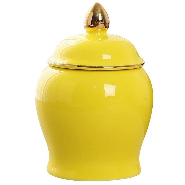 Recipient pentru ceai ZYBLSSBB LSM2xh4199-BCS0129309, ceramic, capac etans, Multicolor, 9 x 6.2 x 6.2 cm