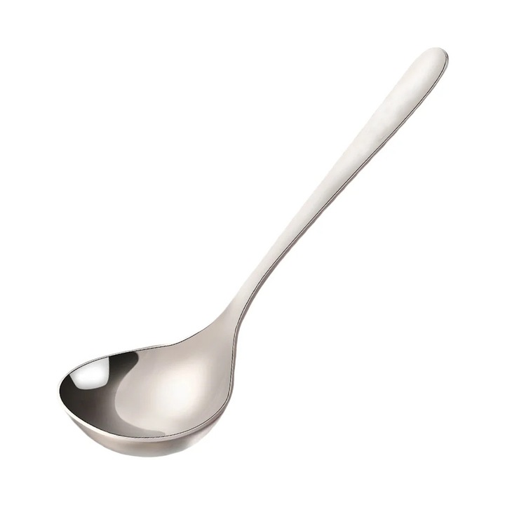 Lingura supa inox 304, durabila, argintiu, 20x5.5x2 cm