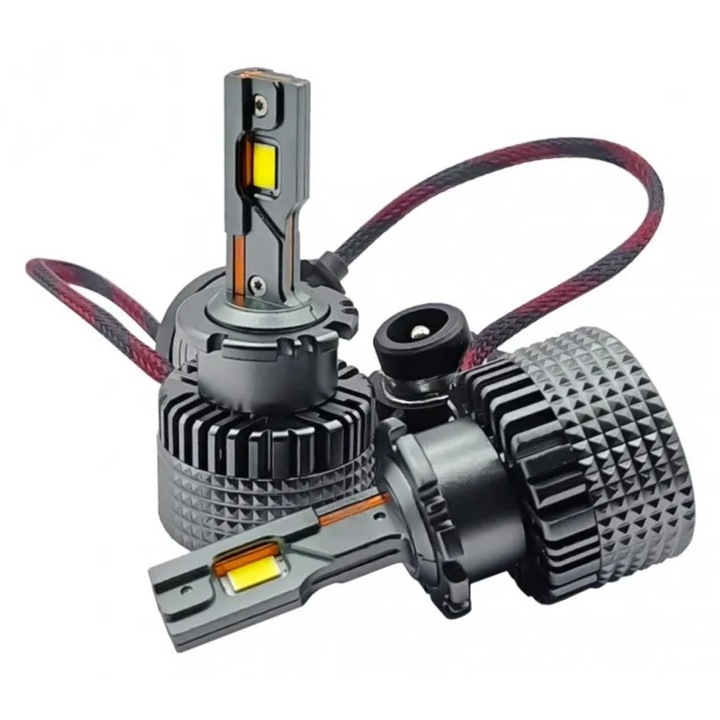 Комплект от 2 преобразувателни крушки MILARIS® HID-LED, високоскоростен вентилатор, D2S, 110 W, 11000 lm, 6000K, алуминий, Plug and Play, мощна светлина и висока производителност, първокласно качество