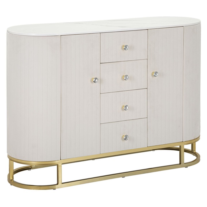 Comoda montpellier crema cm 120x40x85, 90 cm, 85