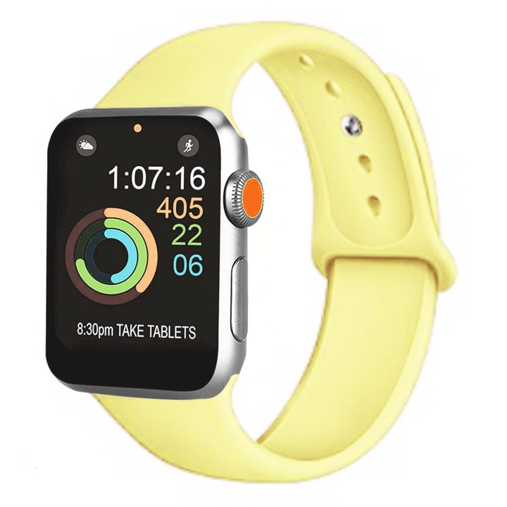 Спортна каишка за часовник, съвместима с 38-40 мм часовник, мека силиконова резервна спортна каишка, съвместима с iWatch Series 5/4/3/2/1, S/M, M/L