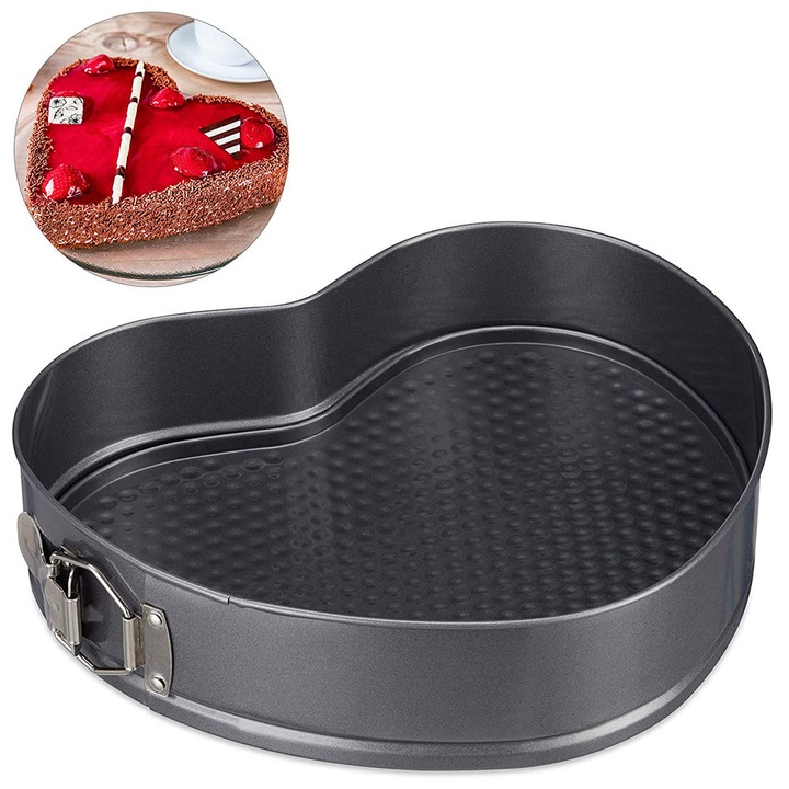 Experienta de coacere sincera, tigaie cu arc din otel carbon antiaderenta, rezistenta la scurgeri, design compact, la cuptor pana la 445 ℉, ideala pentru cheesecake, acoperire cu doua straturi, robusta, maiestrie de inalta calitate