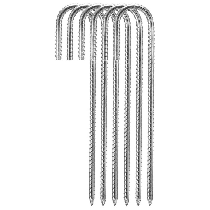 Анкер за палатка Enforose, комплект от поцинковани стоманени анкери, спирален дизайн, остър връх, за палатки и огради