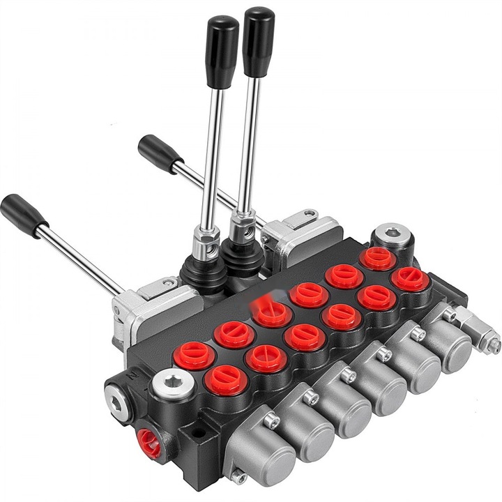 Supapa Hidraulica de Control Directionala, Model cu 6 Bobine, Capacitate de Incarcare 11 GPM, Rezistenta 4500 PSI, Compatibila cu Rezervoare de Tractoare Incarcatoare