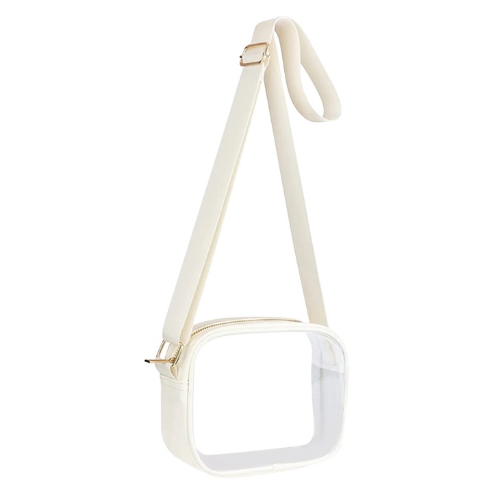 Geanta crossbody, plastic, transparenta