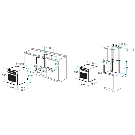 Pachet Cuptor incorporabil Pyramis SO200SH220, Electric, 61 l, Clasa A, Autocuratare hidrolitica, Bej + Plita incorporabila, Gaz, 4 arzatoare, Aprindere electrica, 60 cm, Bej